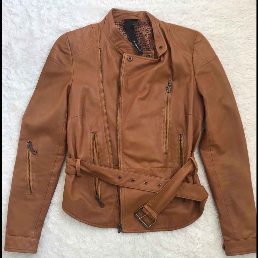 Soft Leather Jacket Fawn color